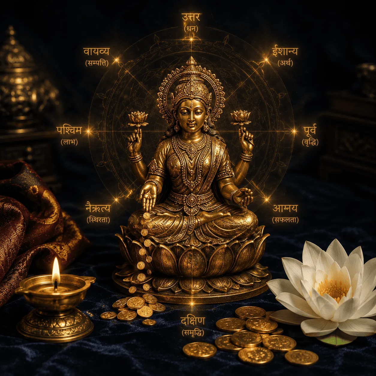 The wealth direction aligned to your birth chart