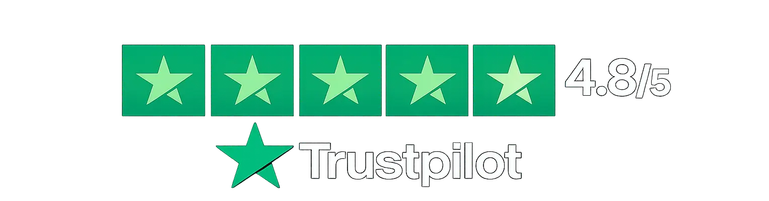 Trustpilot — 4.8/5 Excellent